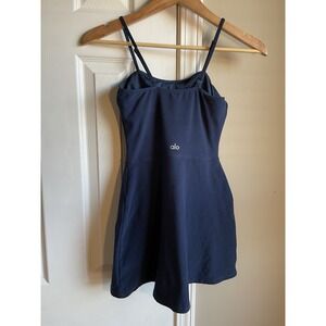 Alo Encore Tennis Dress Blue XXS Built In Shorts